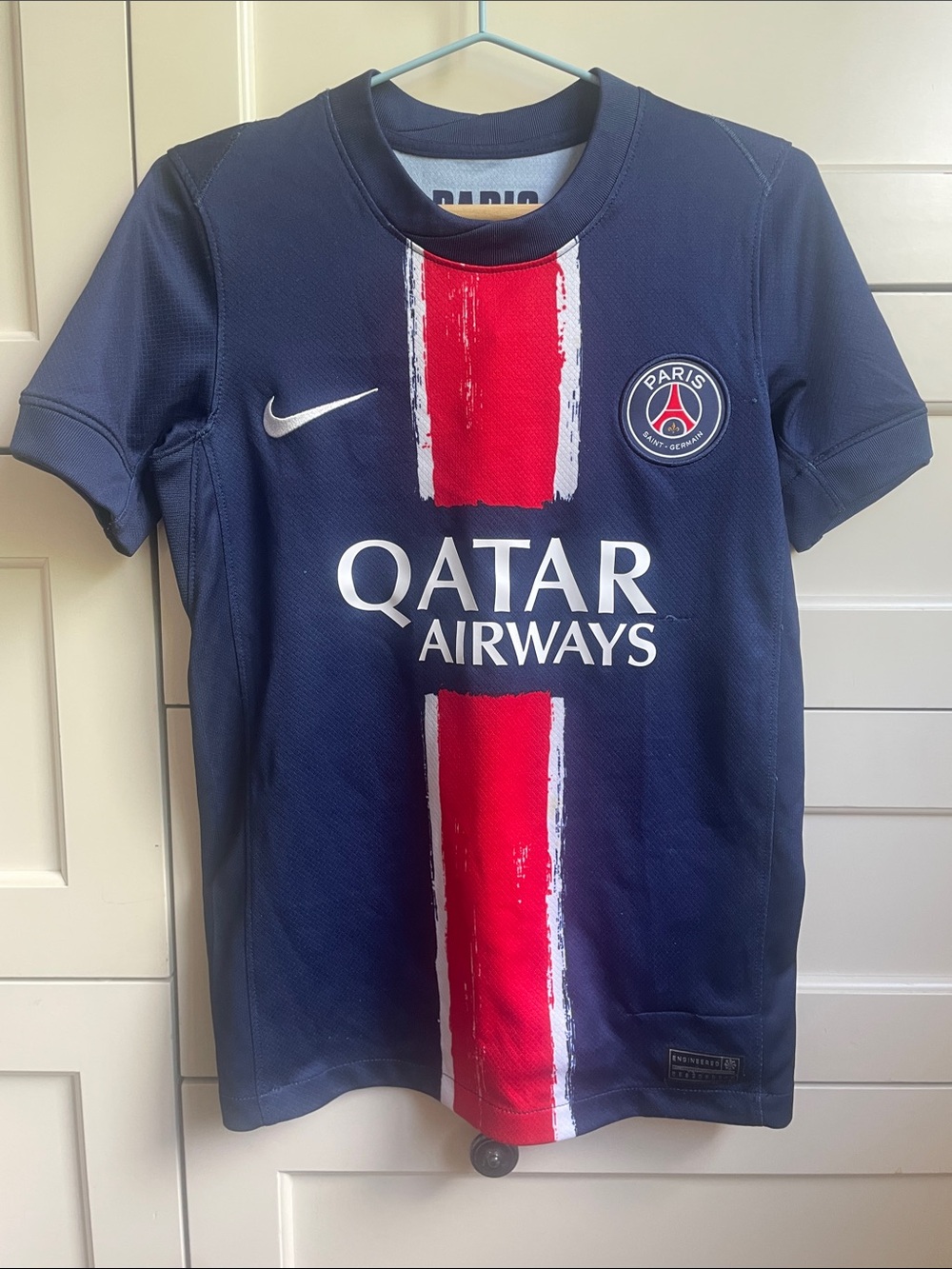 Nike Kids PSG Short Sleeve Jersey in Navy and Red
